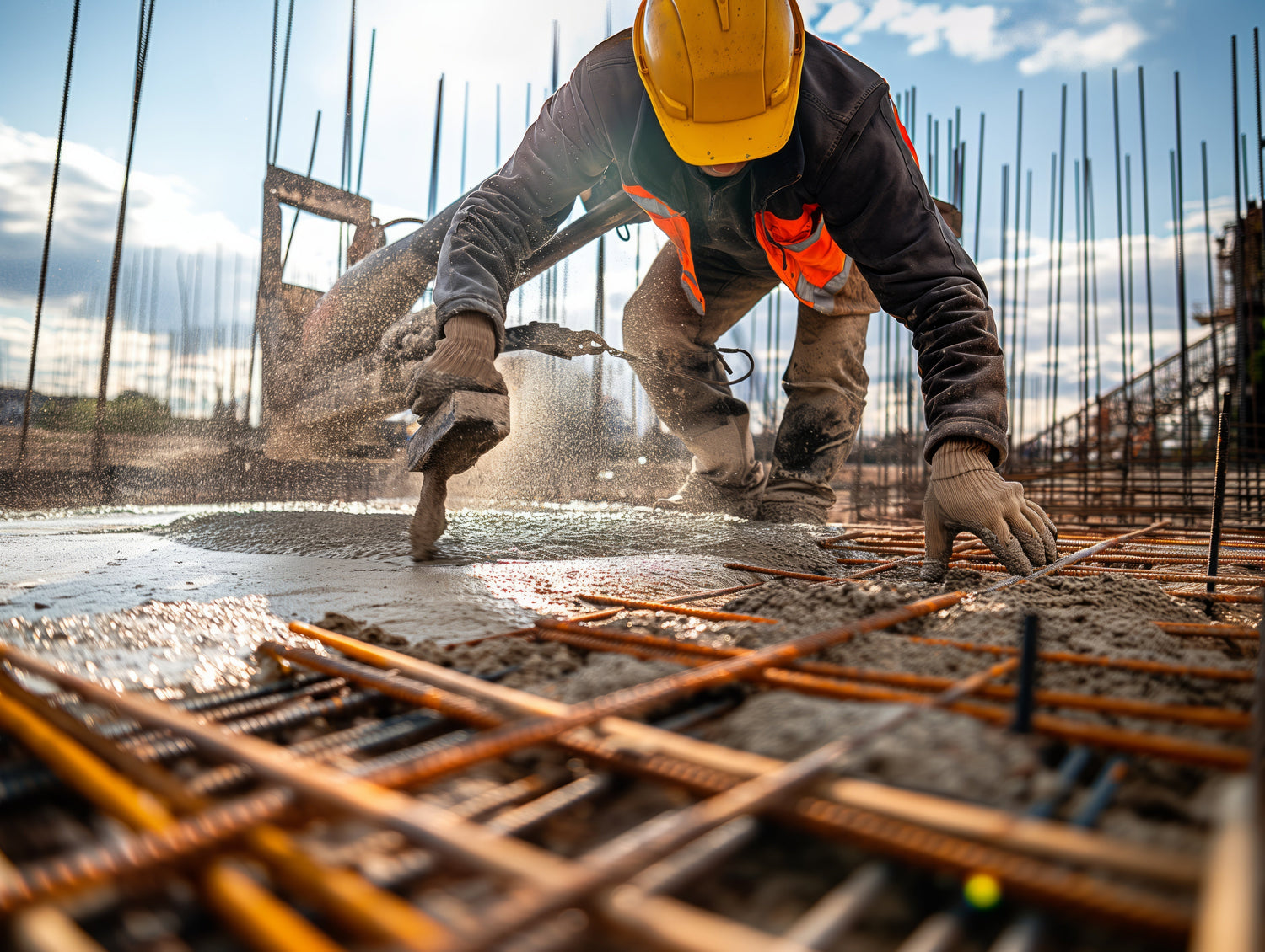 What You Need to Know About Safety Eyewear for construction workers on-site during cement work.