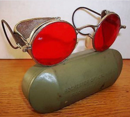 Red lens glasses from Rochester Optical
