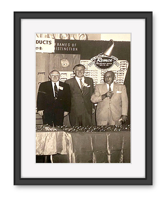 <h2>Rochester Optical Manufacturing Company</h2><p>Was founded by <strong>Martin Gullen</strong>, establishing a local hub for quality optical craftsmanship in Rochester, NY. Just a few years later, we expanded into frame manufacturing, serving primarily military personnel and pilots. </p>