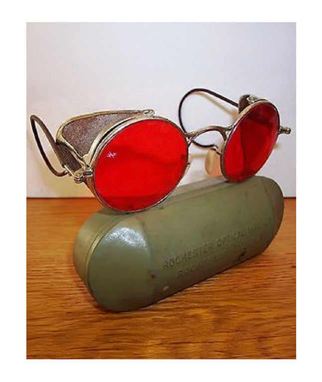 <h2>World War II</h2><p>Rochester Optical’s <strong>red lens glasses </strong>were used by <strong>anti-aircraft gunners </strong>during World War II, featured in the Science<em> News Letter </em>on <strong>September 13, 1941. </strong>These red lenses helped gunners see the <strong>contrast between the sky and the flaming course of machine-gun tracer shells</strong>. </p>